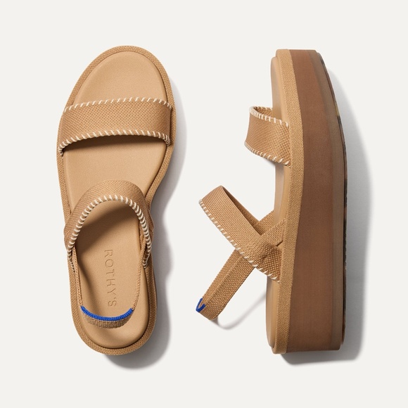 Rothy's Shoes - Rothy's The Lightweight Wedge Sandal - Wren Whipstitch Size 7.5